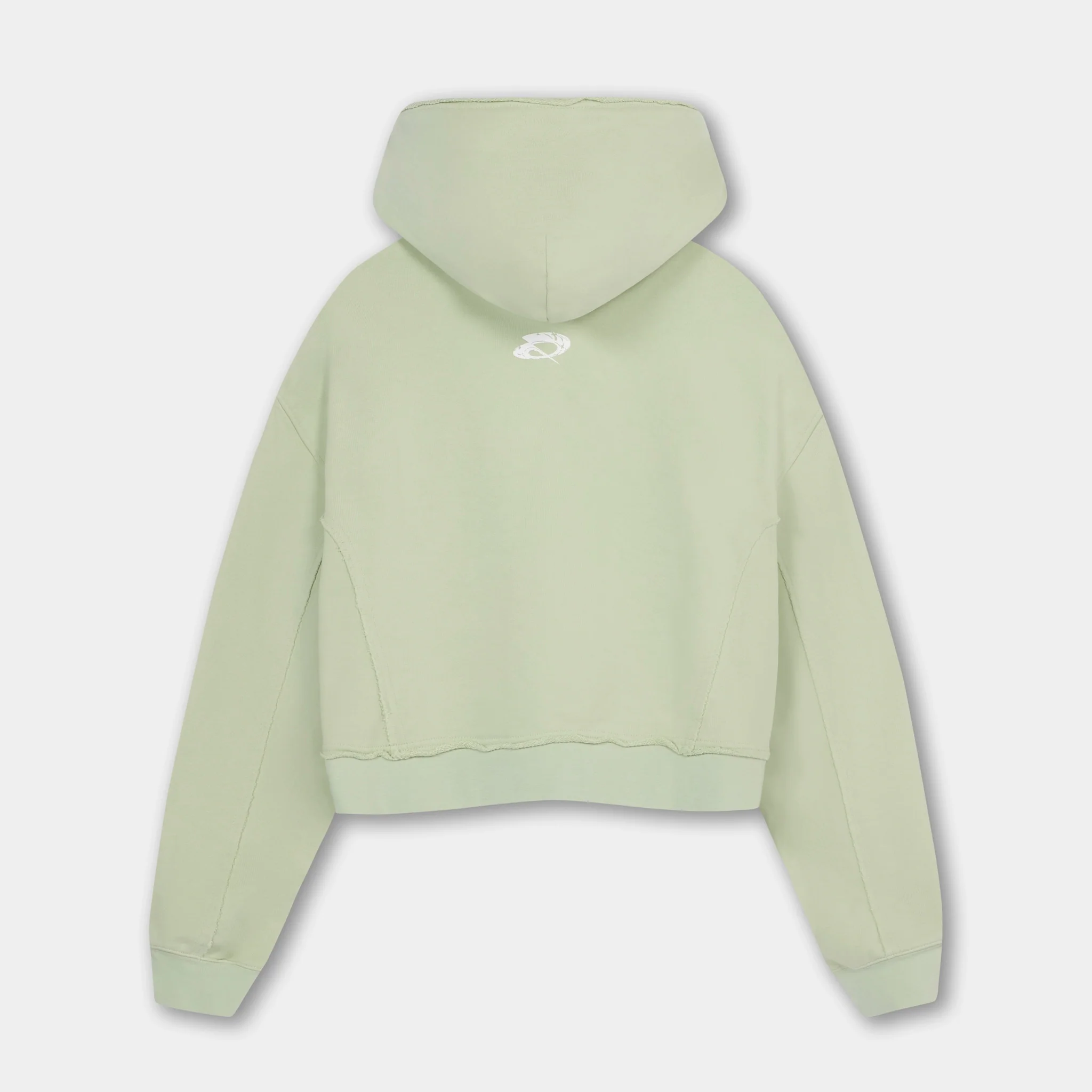 Core Cropped Hoodie  - Sage - Image 3